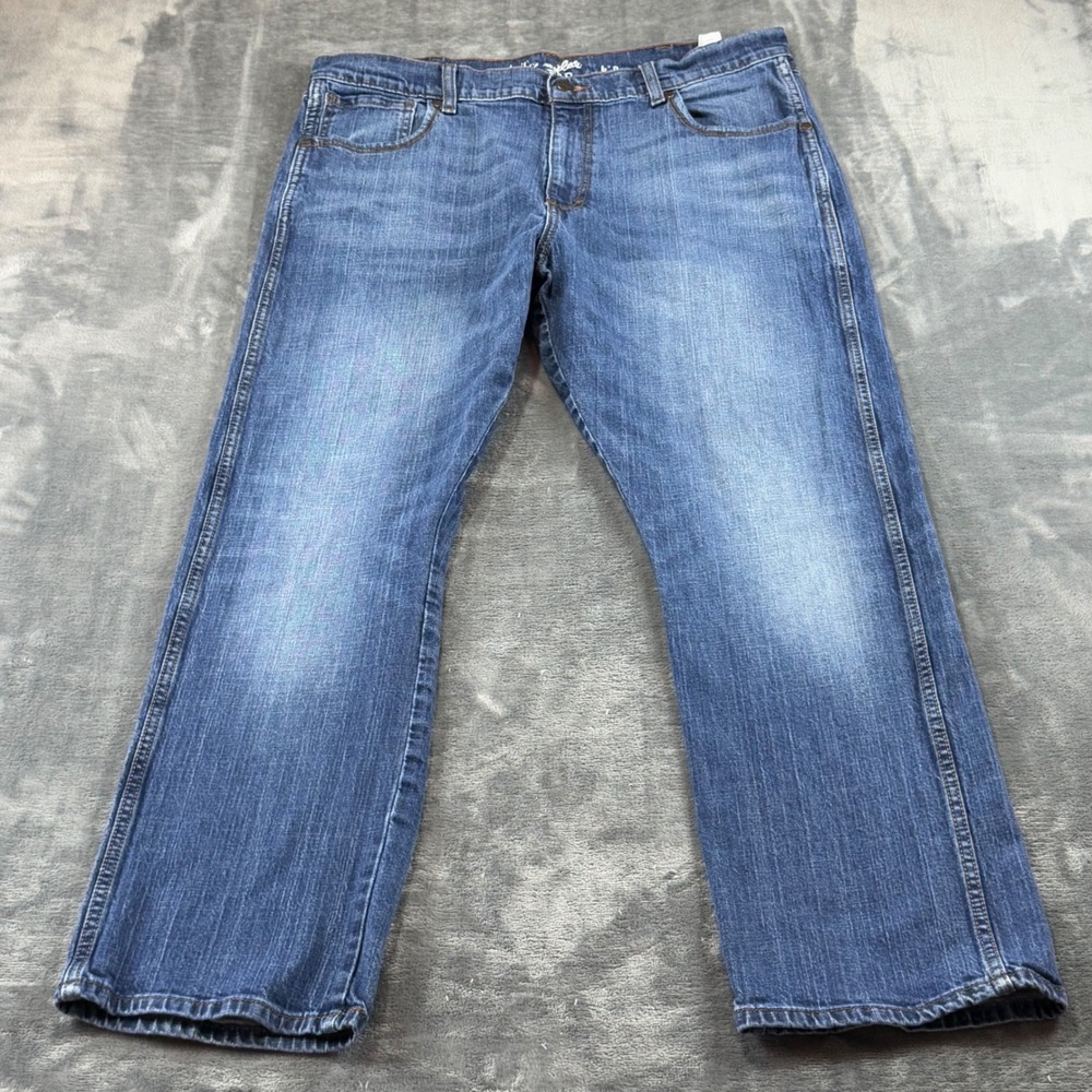 Wrangler Retro Mens Straight Leg Blue Denim Jeans WRT20JH 38x32